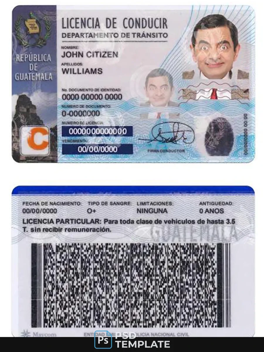 Guatemala Dl — Driver License