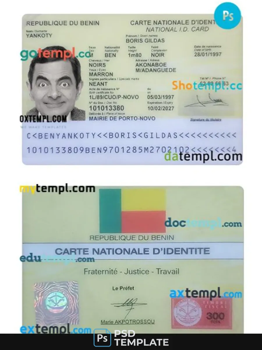 Benin Id Card — ID Cards