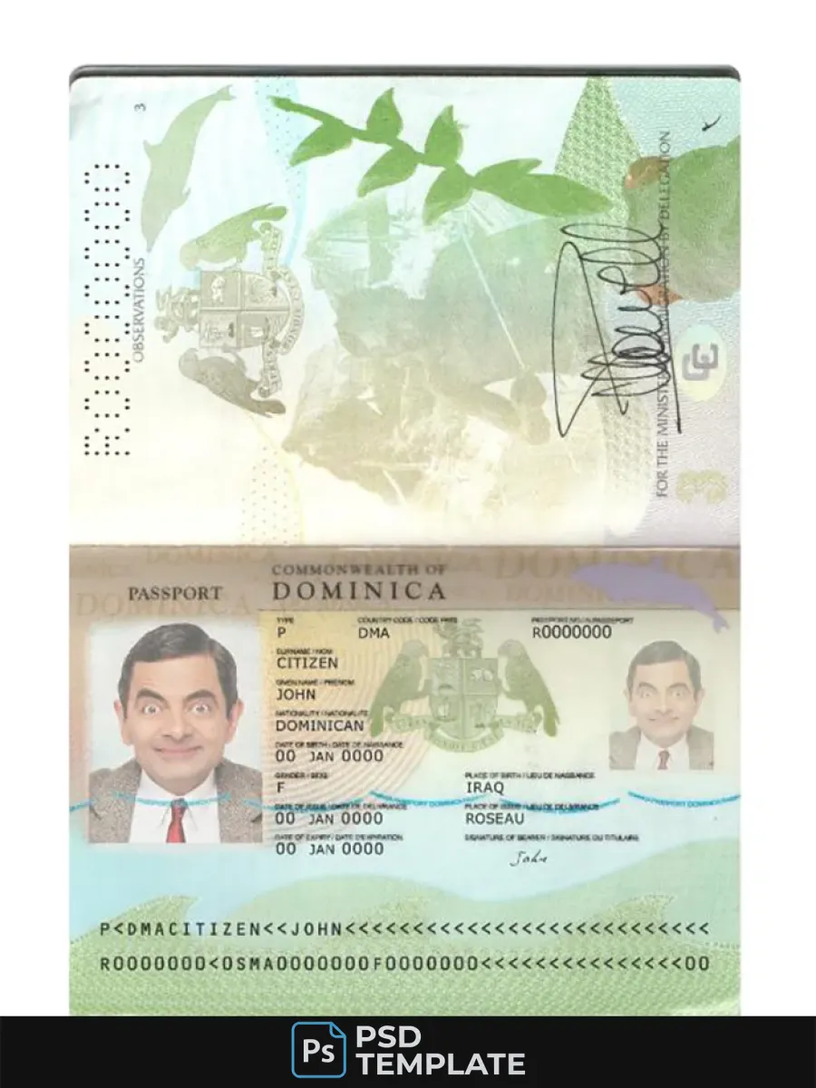 Dominica Passport New 2019 Present — Passports