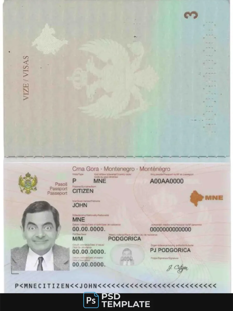 Montenegro Passport — Passports