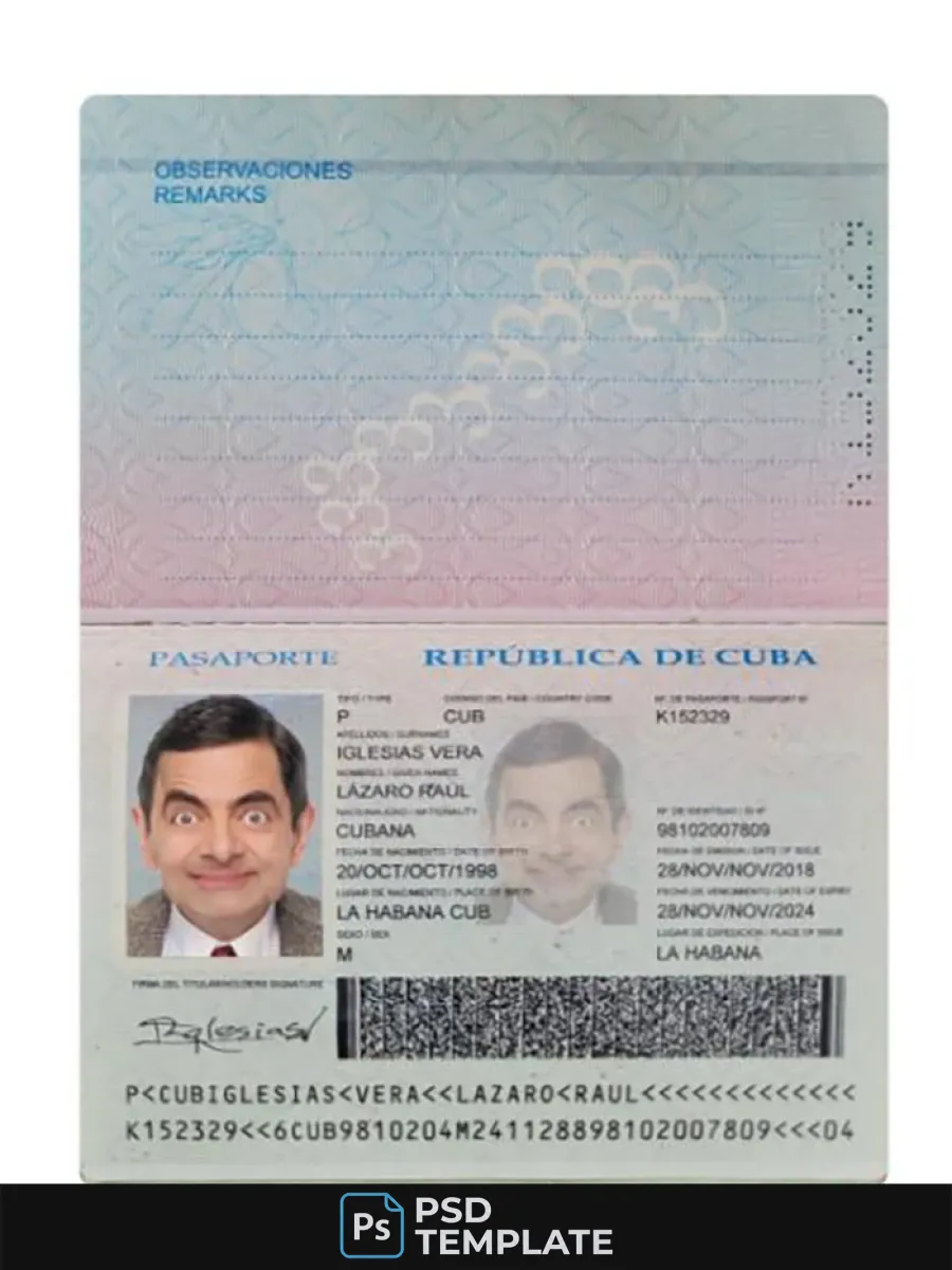 Cuba Passport 2018 Present — Passports