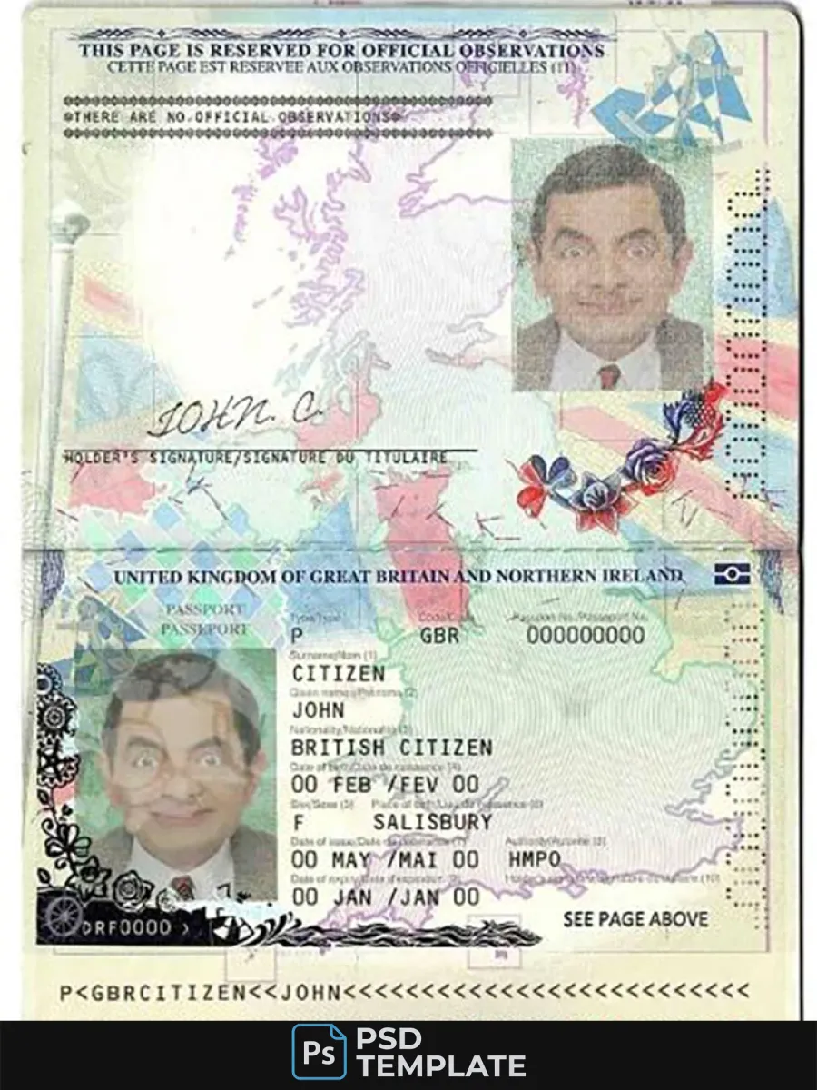 United Kingdom Of Great Britain And Northern Ireland Passport 2015 2020 — Passports