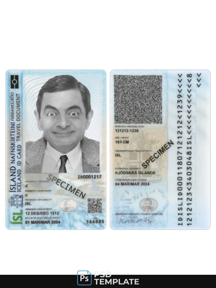 Iceland Id Card 2024 Present — ID Cards