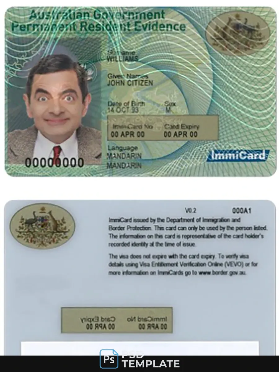 Australian Permanent Residence Card