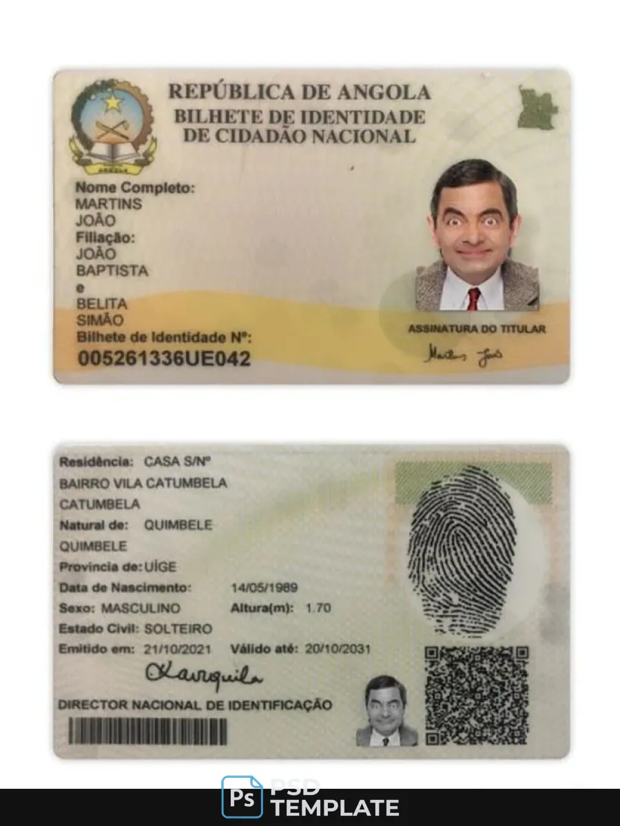 Angola Id Card 2021 Present — ID Cards