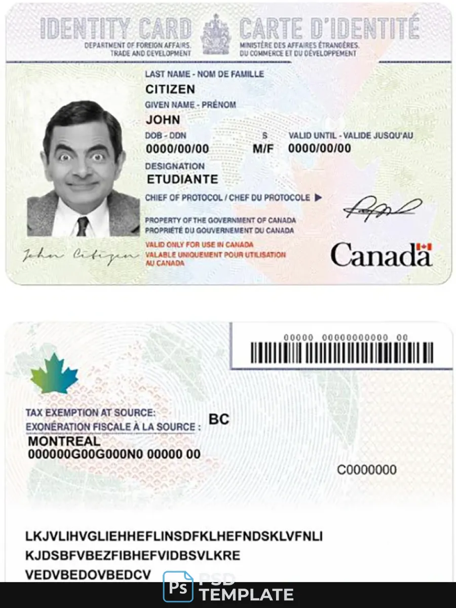 Canada Identity Card — ID Cards