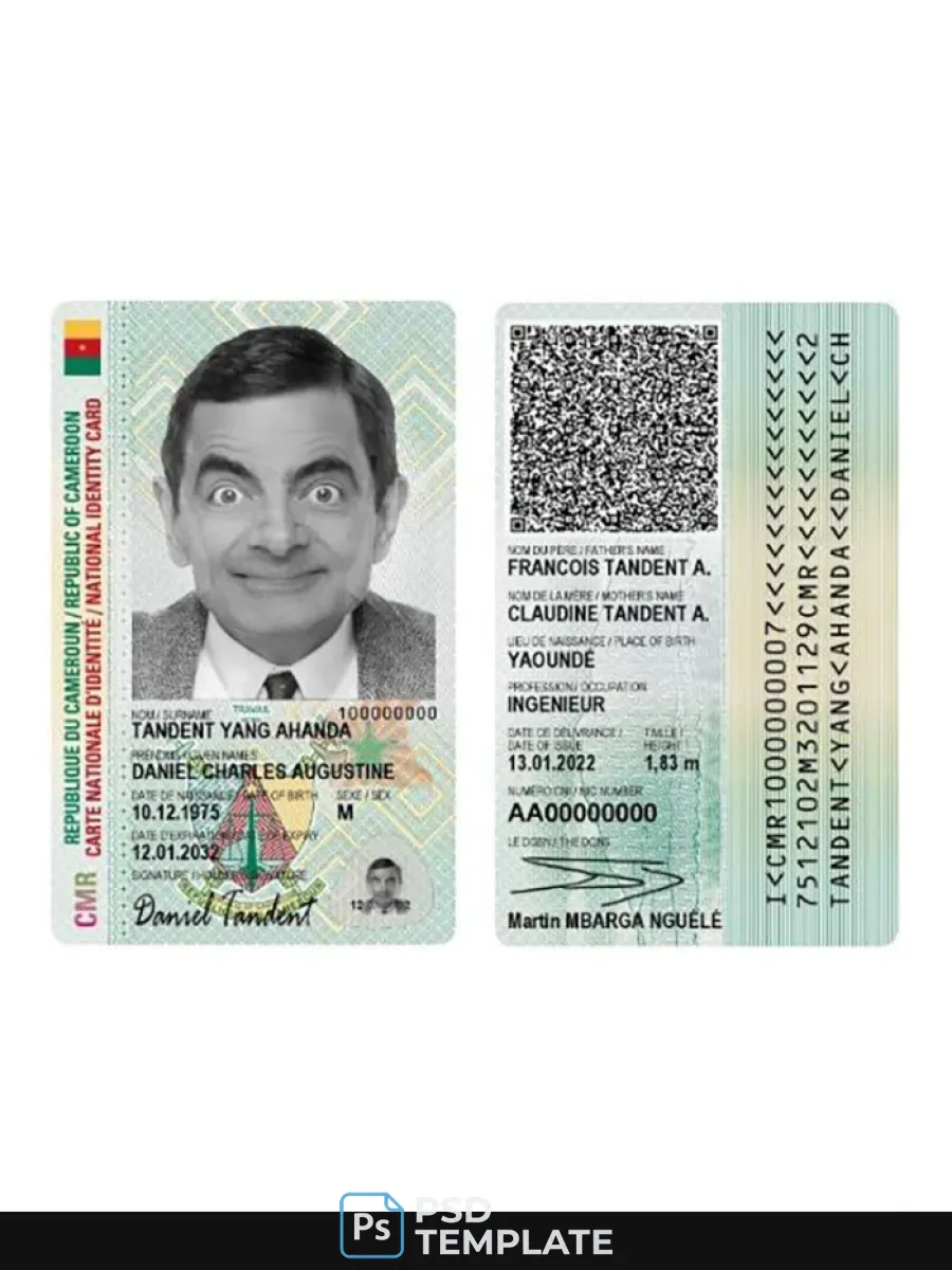 Cameroon Id Card 2022 Present — ID Cards