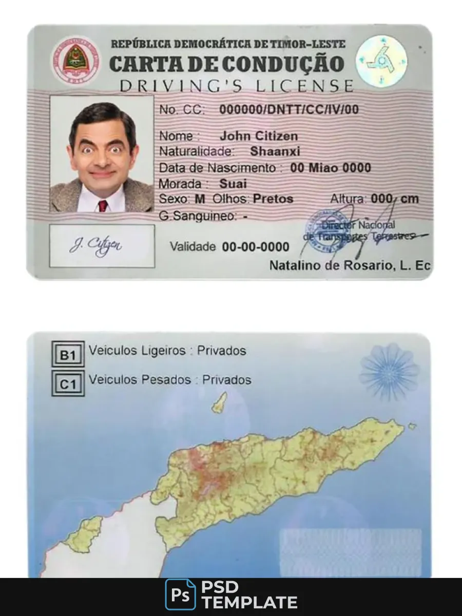 Timor Leste Driving License — Driver License