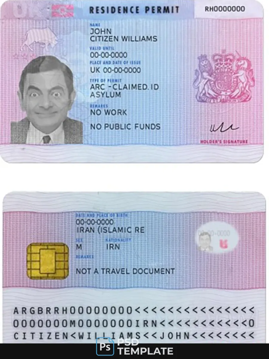United Kingdom Residence Permit Version 2