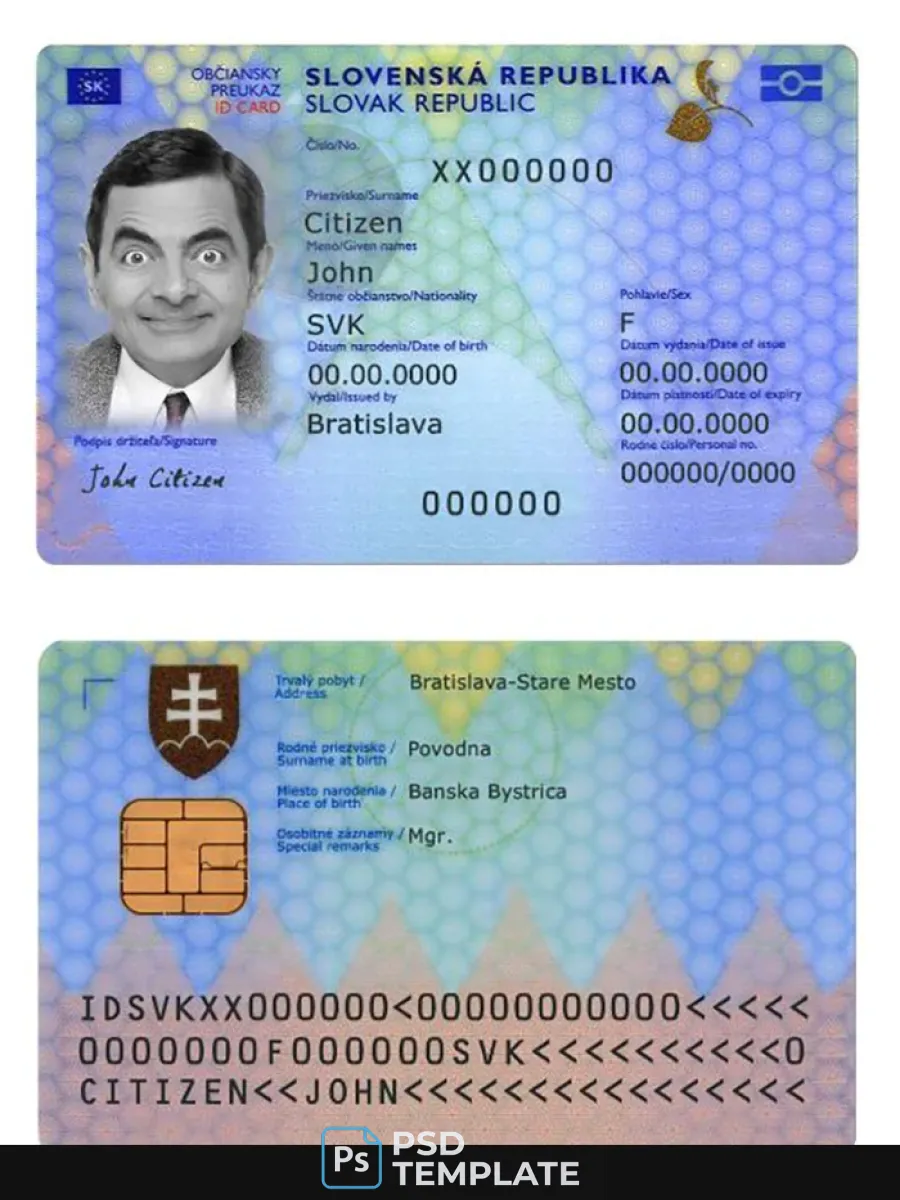 Slovakia Id Card 2022 Present — ID Cards