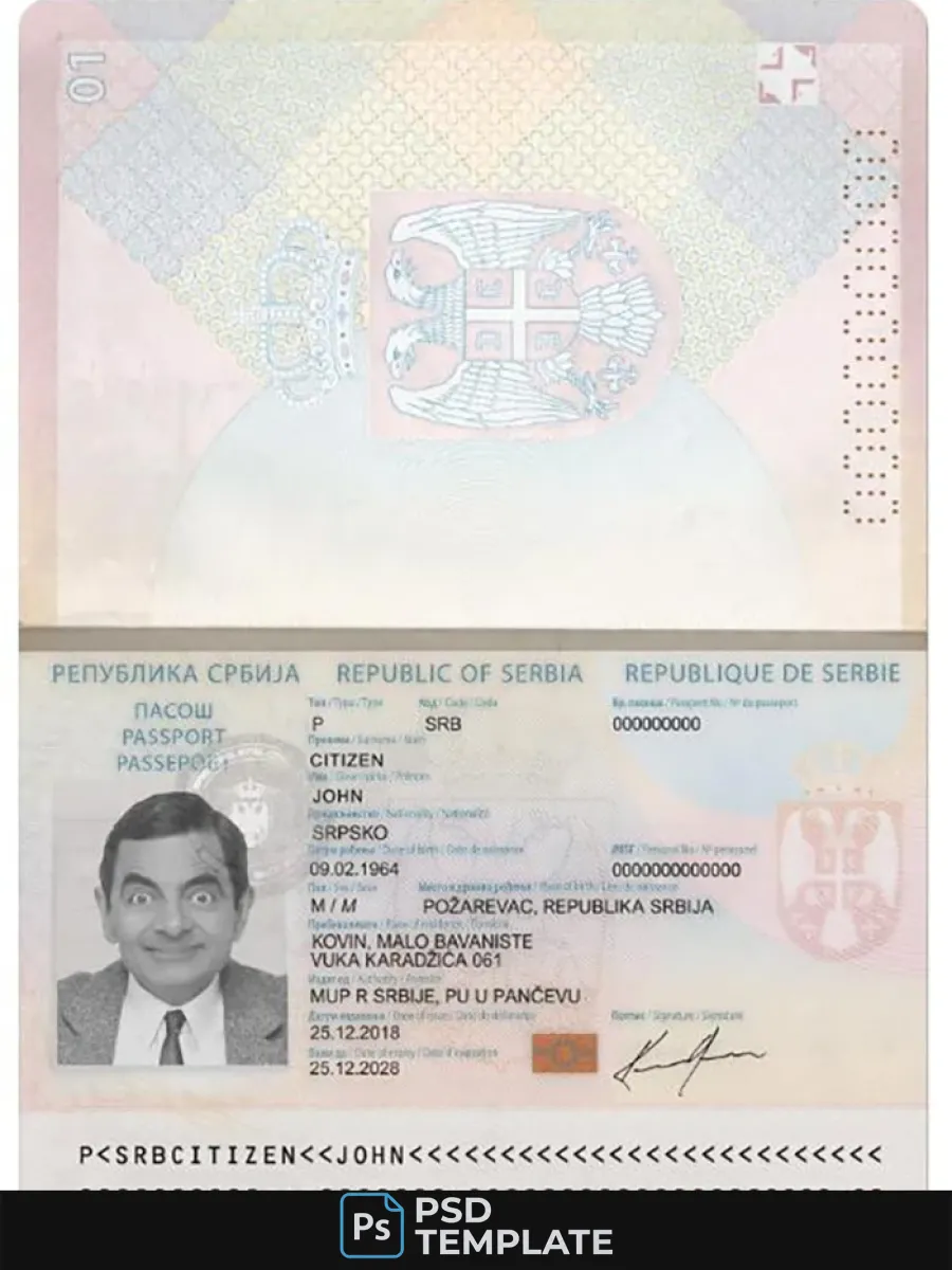 Serbia Passport New Version — Passports