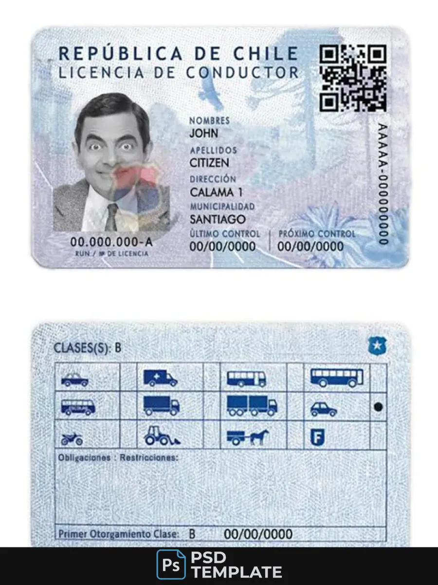 Chile Driving License — Driver License