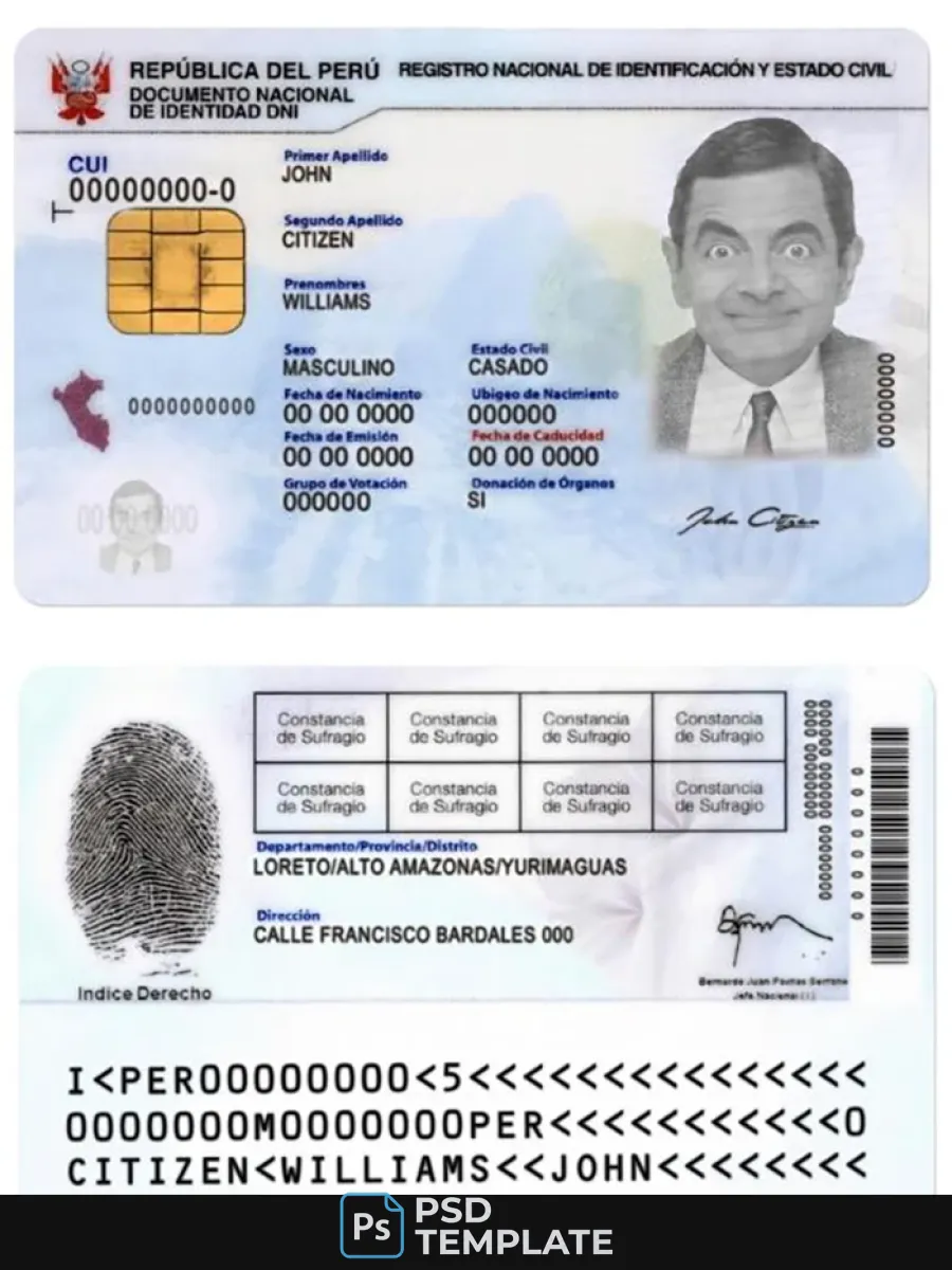 Peru Identity Card — ID Cards
