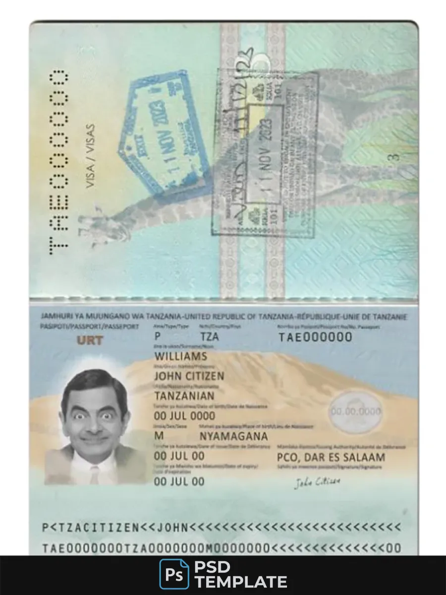Tanzania Passport New 2019 Present — Passports