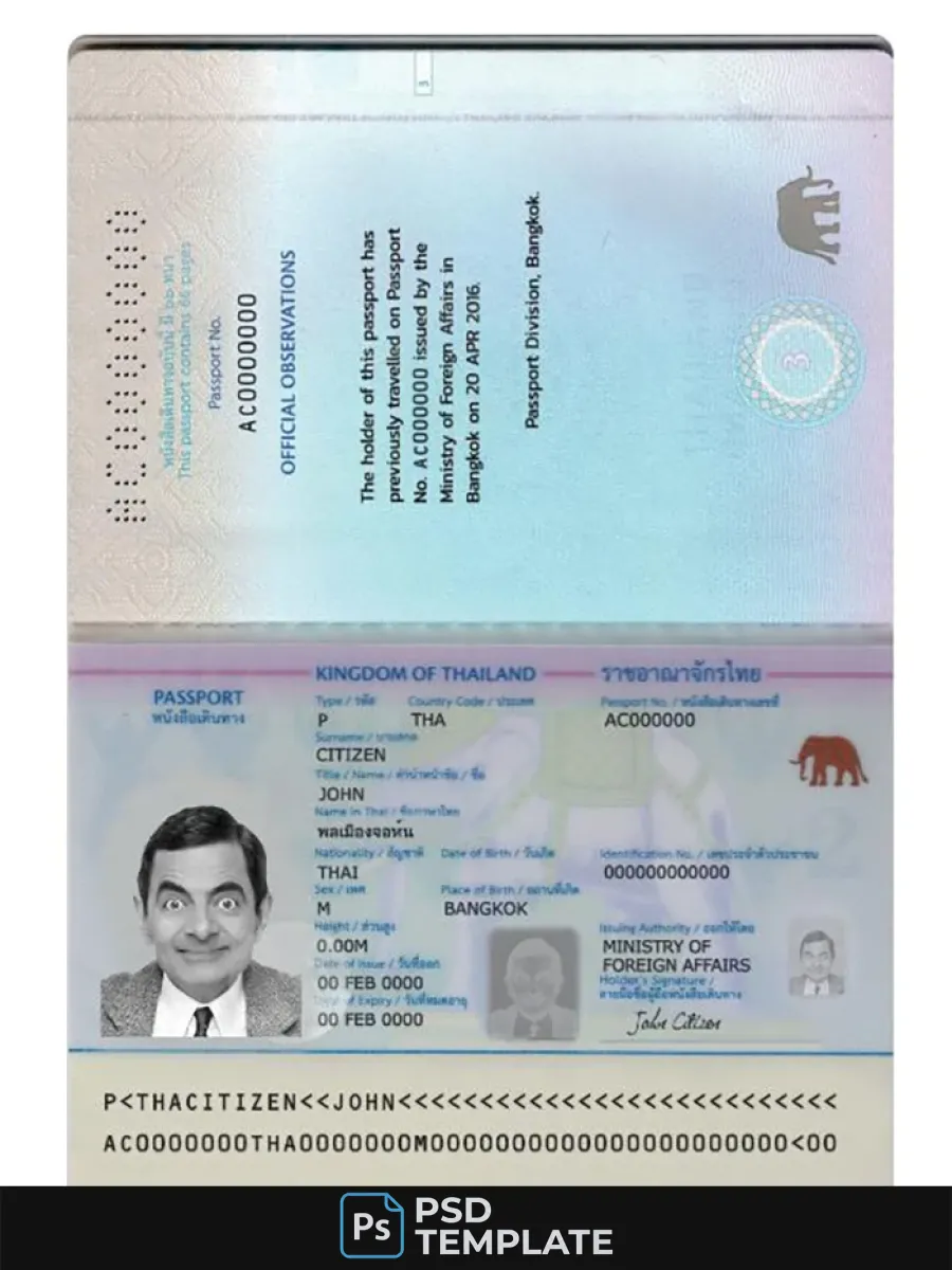 Thailand Passport New Version — Passports