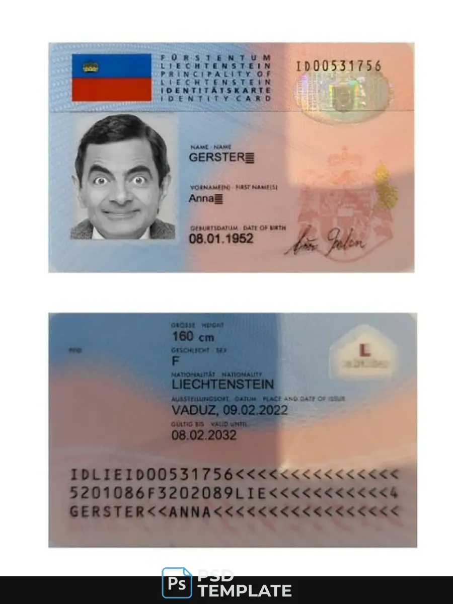 Liechtenstein Id Card — ID Cards