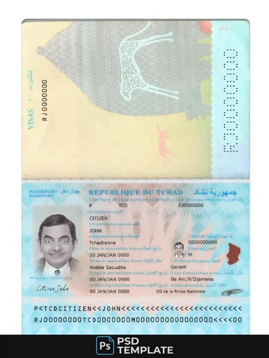 Du Tchad Passport New 2021 Present — Passports