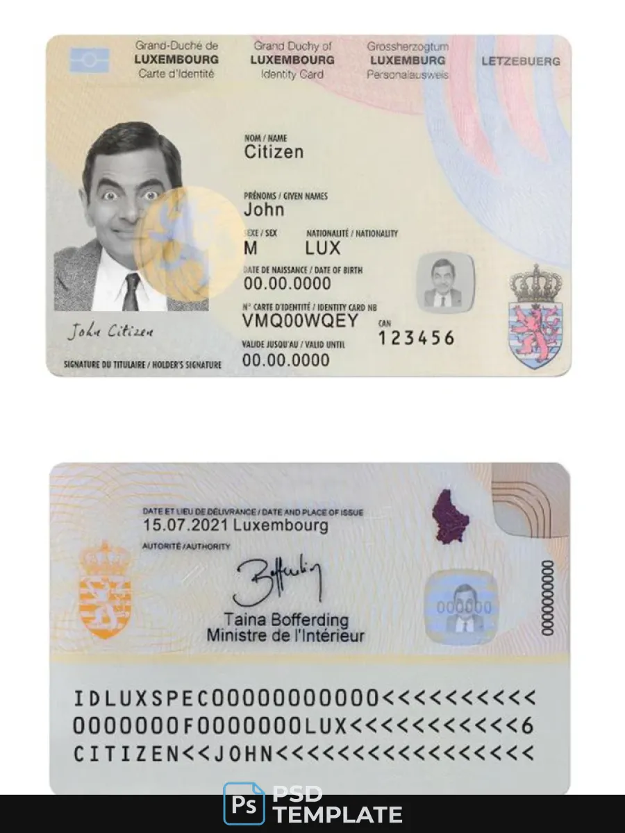 Luxembourg Id Card — ID Cards