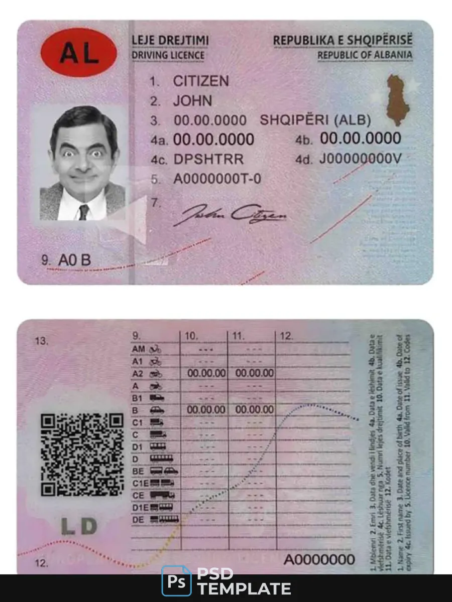 Albania Dl 2015 Present — Driver License