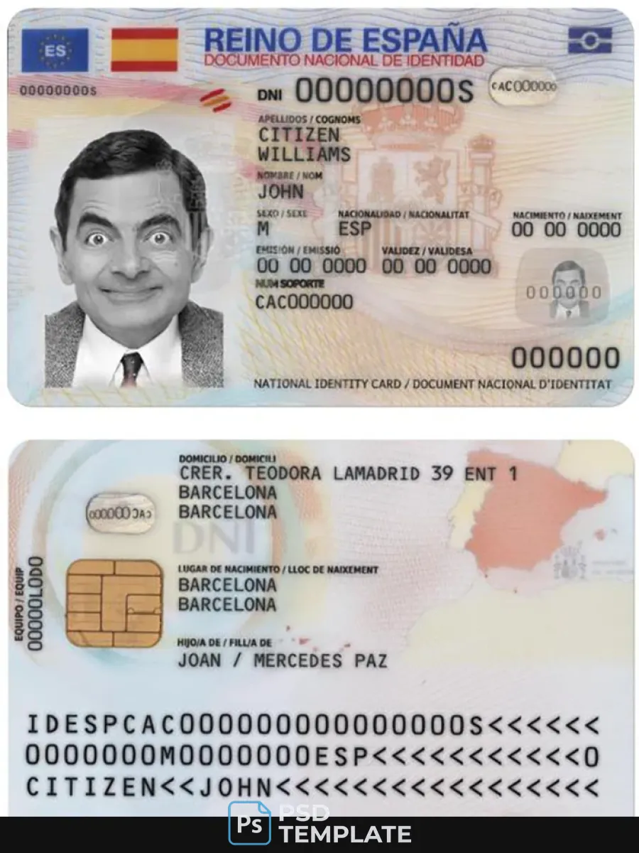 Spain Id 2021 Present — ID Cards
