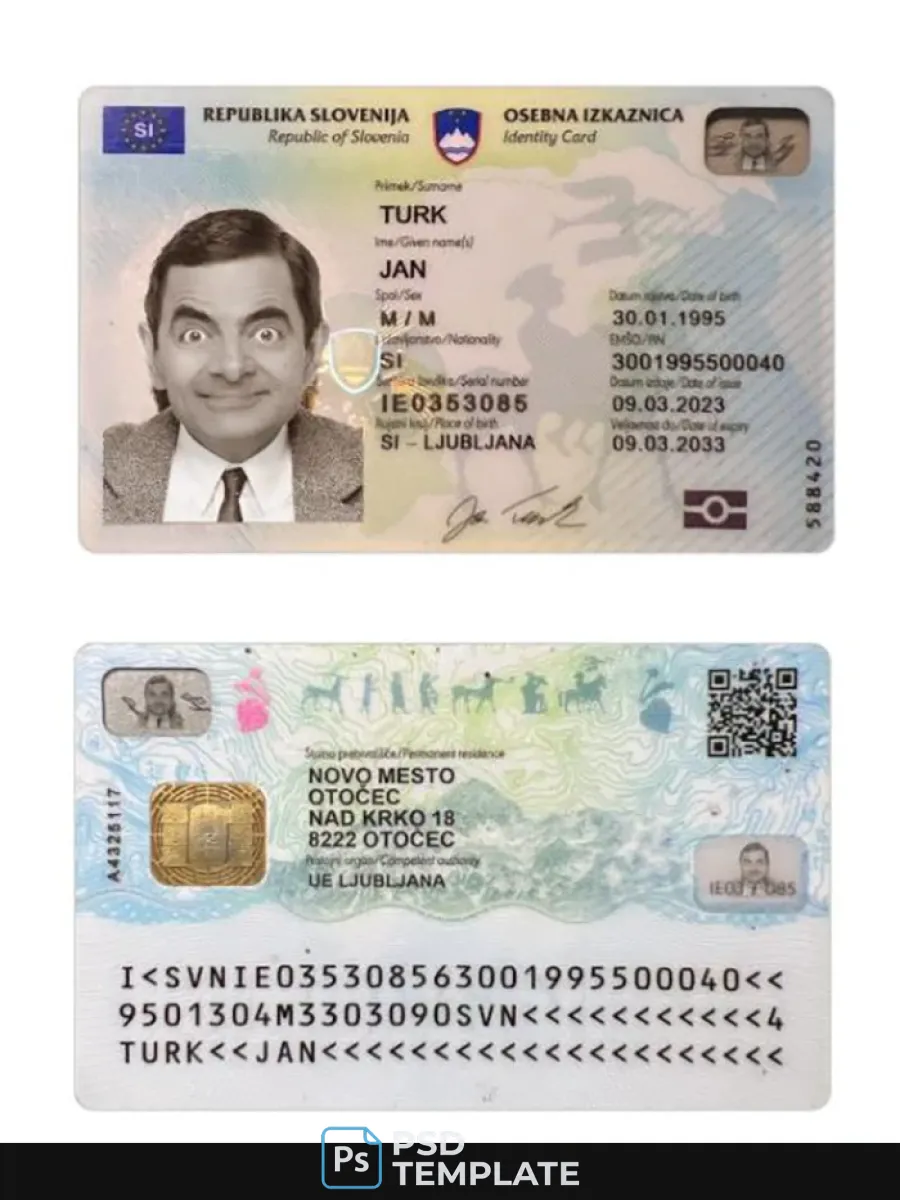 Slovenia Id Card 2023 Present — ID Cards