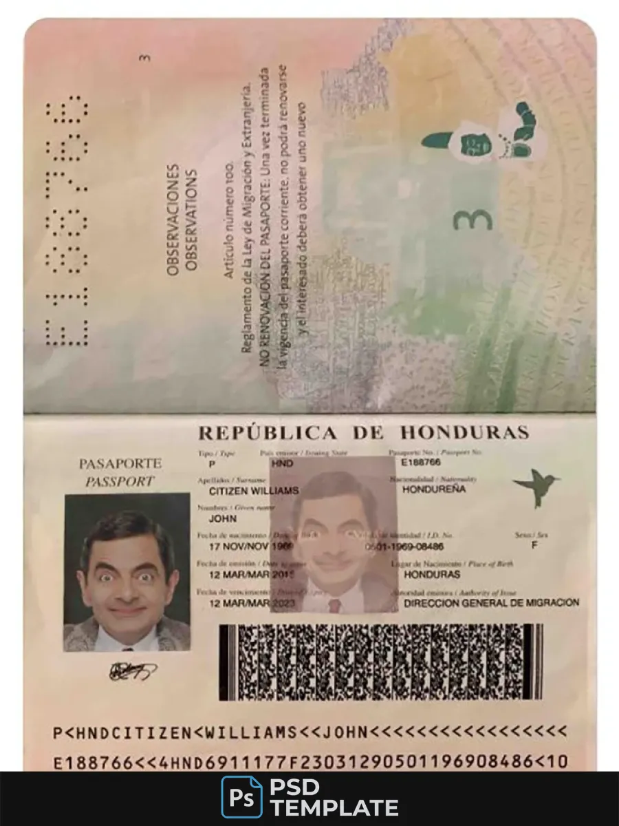 Honduras Passport — Passports