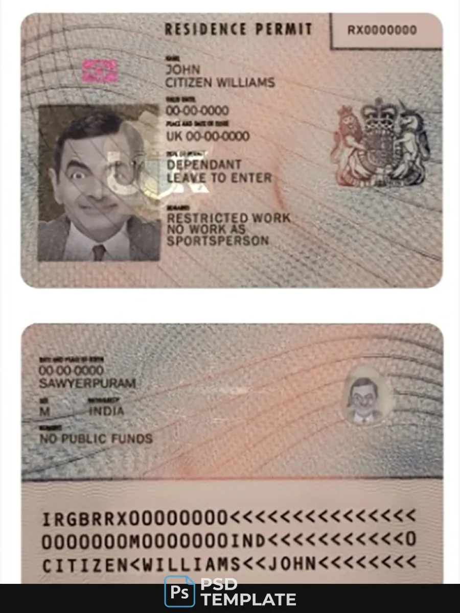 United Kingdom Residence Permit — Residence Permit