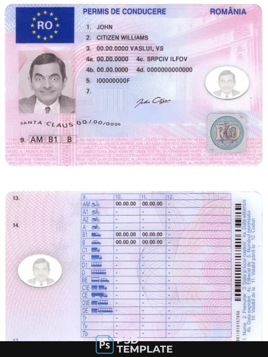 Romania Driving License — Driver License