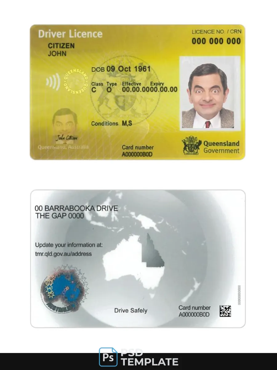 Australia Queensland Dl New Version — Driver License