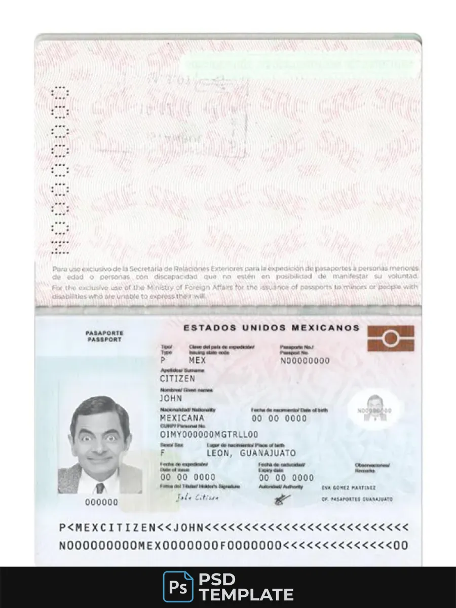 Mexico Passport New 2022 Present — Passports
