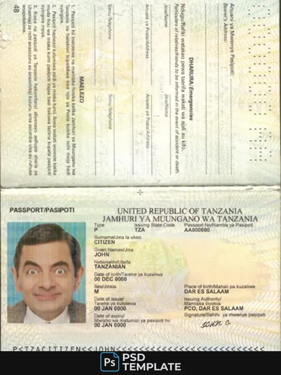 Tanzania Passport — Passports