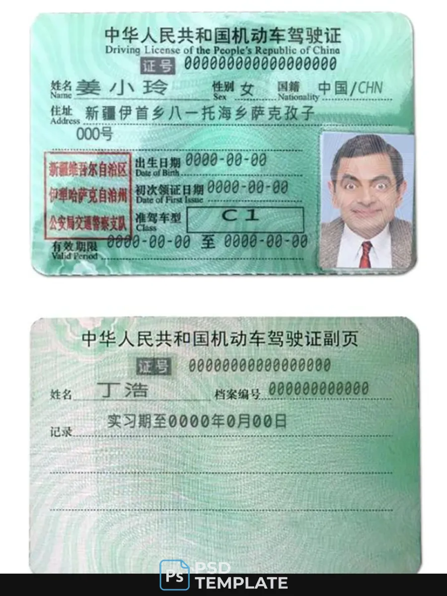 China Dl — Driver License