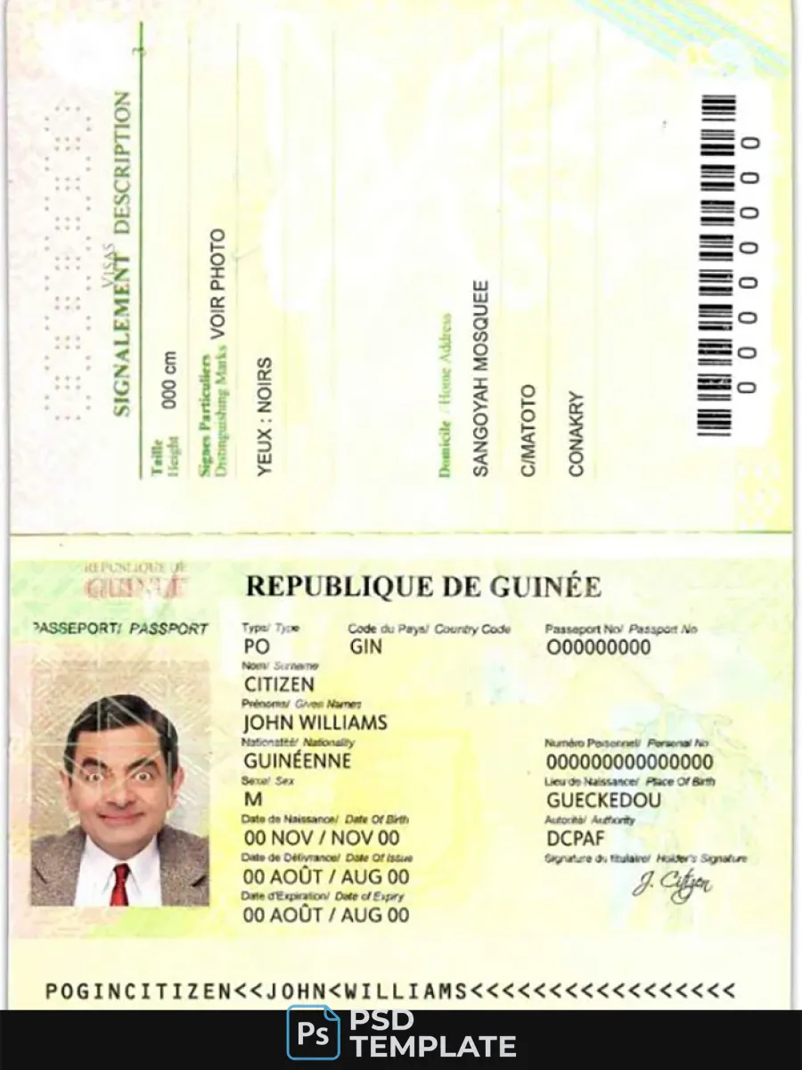 Guinea Passport 2014 2018 — Passports