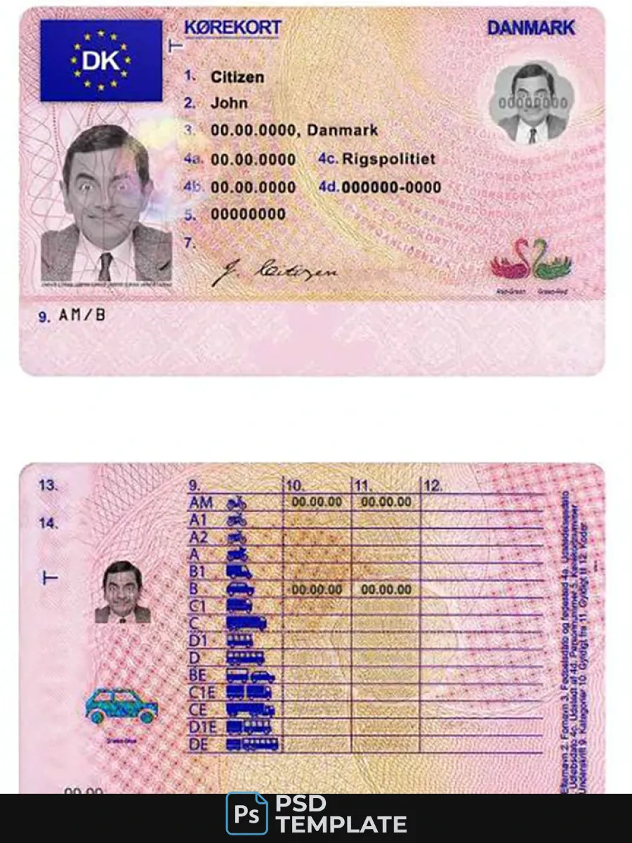 Denmark Driving License — Driver License