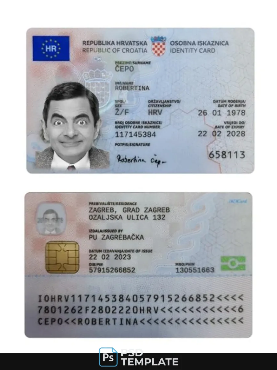 Croatia Id Card 2023 Present — ID Cards