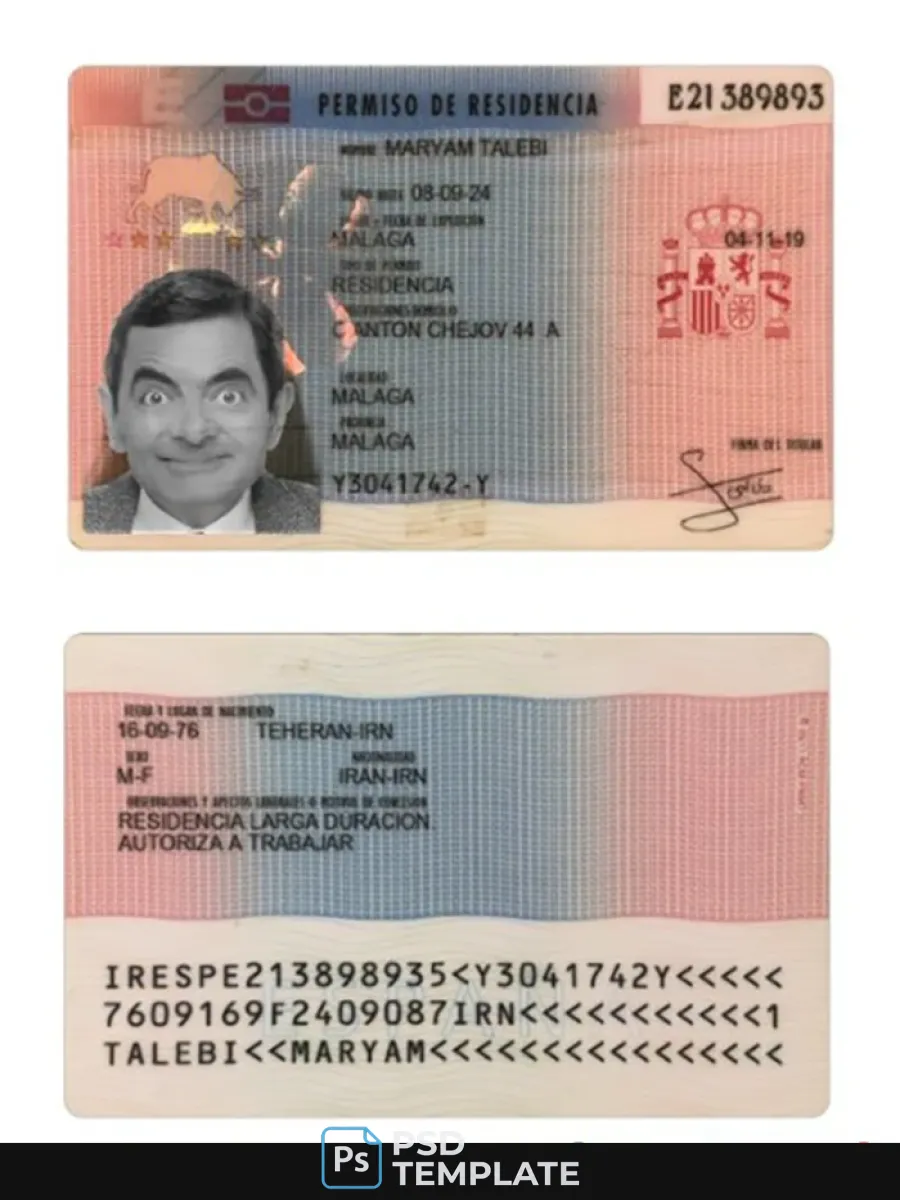 Spain Residence Permit 2019 Present — Residence Permit
