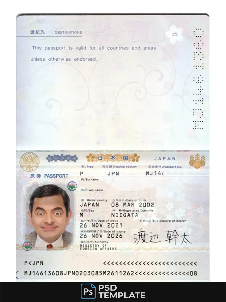 Japan Passport 2021 Present — Passports