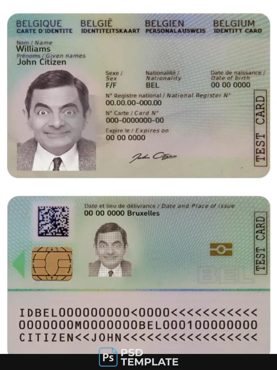 Belgium Id Card New — ID Cards