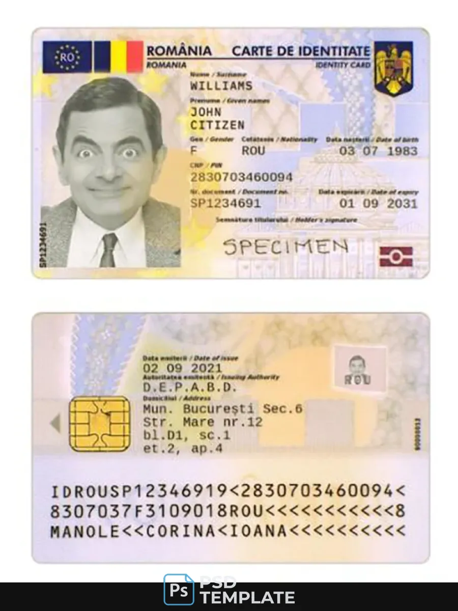 Romania Id Card 2019 Present