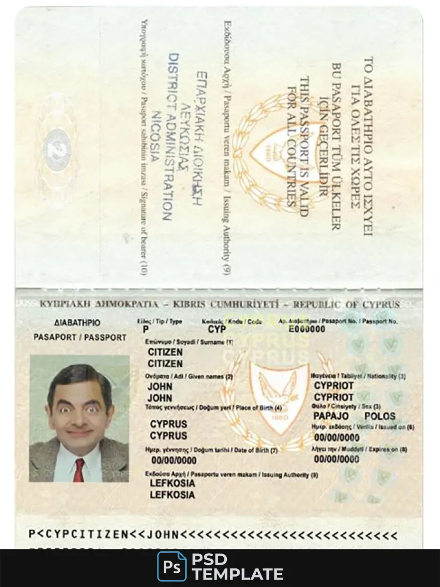 Cyprus Passport Version 2 — Passports
