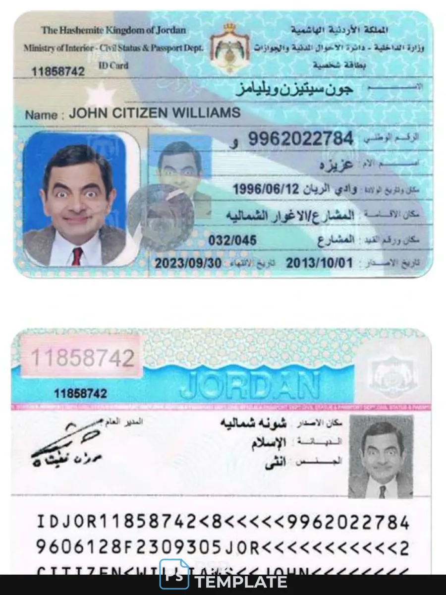 Jordan Identity Card — ID Cards