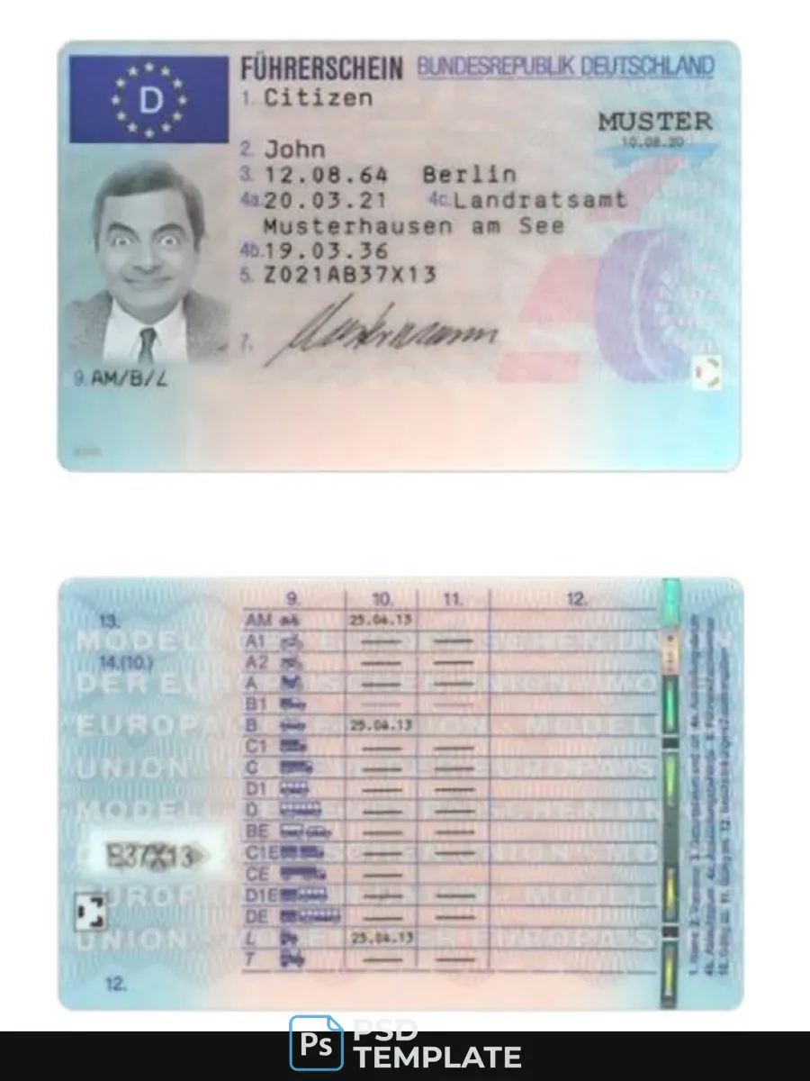 Germany Driving License 2021 Present — Driver License