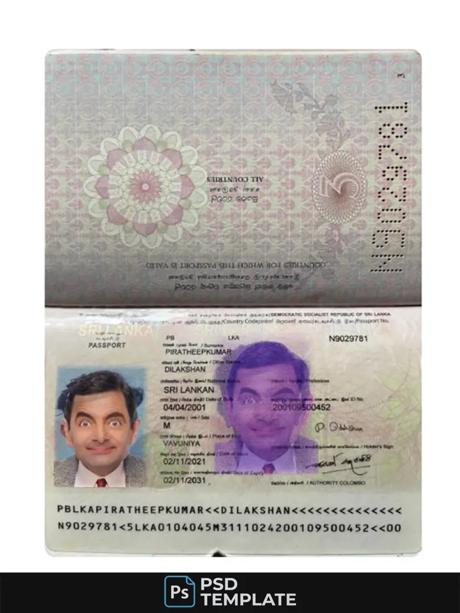 Sri Lanka Passport 2021 Present — Passports