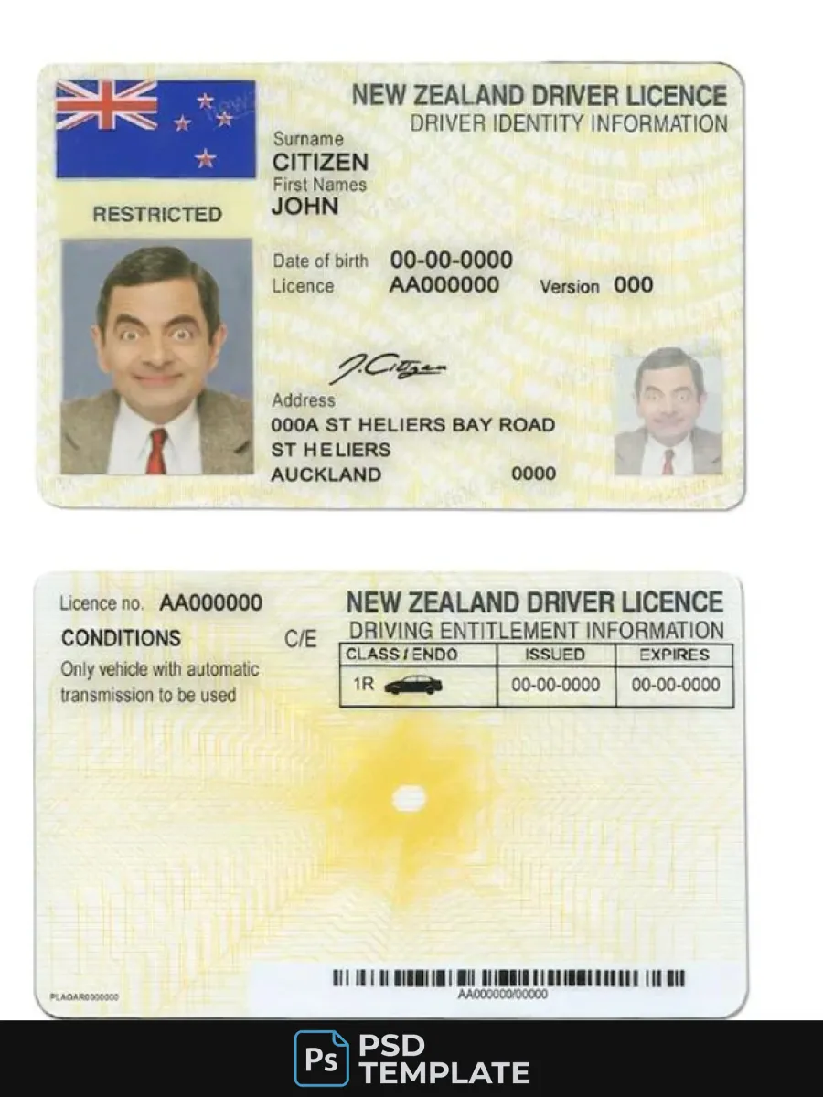 New Zealand Driving License — Driver License