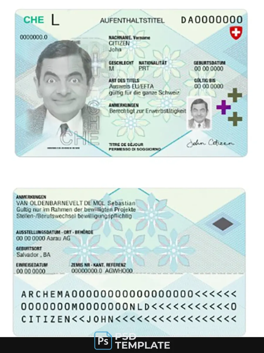 Switzerand Residence Permit 2020 Present — Residence Permit