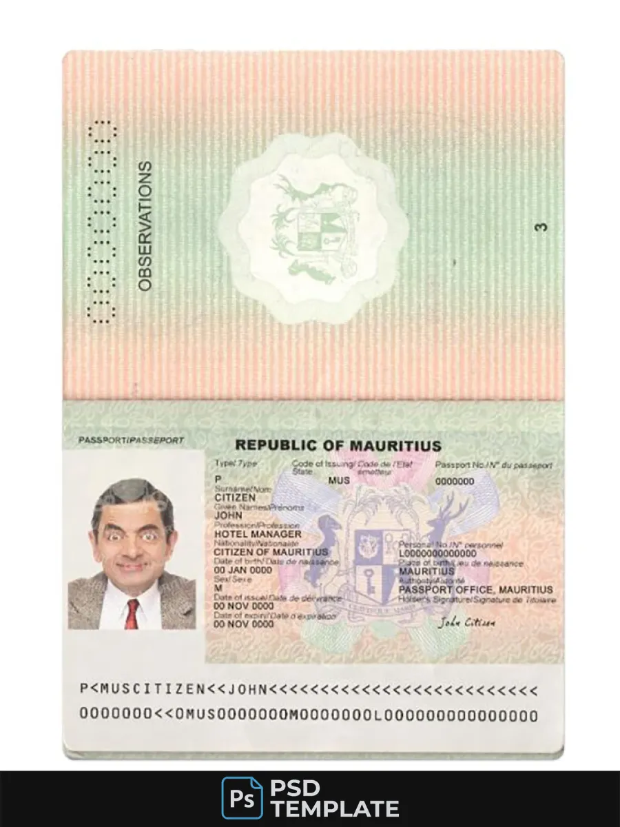 Mauritius Passport 2017 Present — Passports