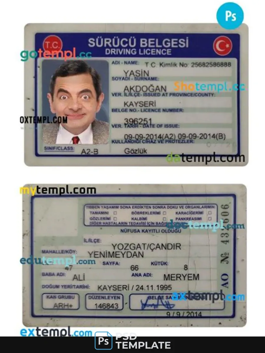 Turkey Driving License 2014 Present — Driver License