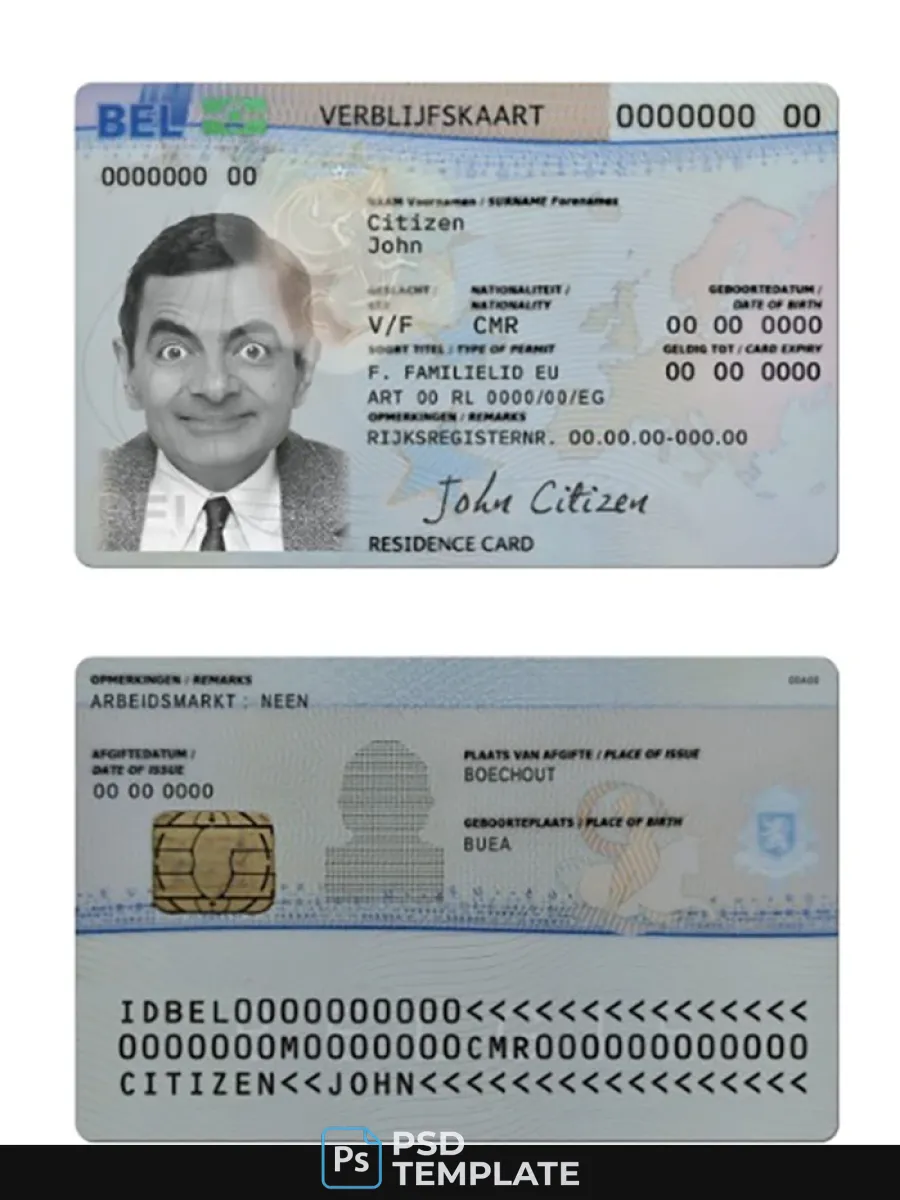 Belgium Residence Permit Card — Residence Permit