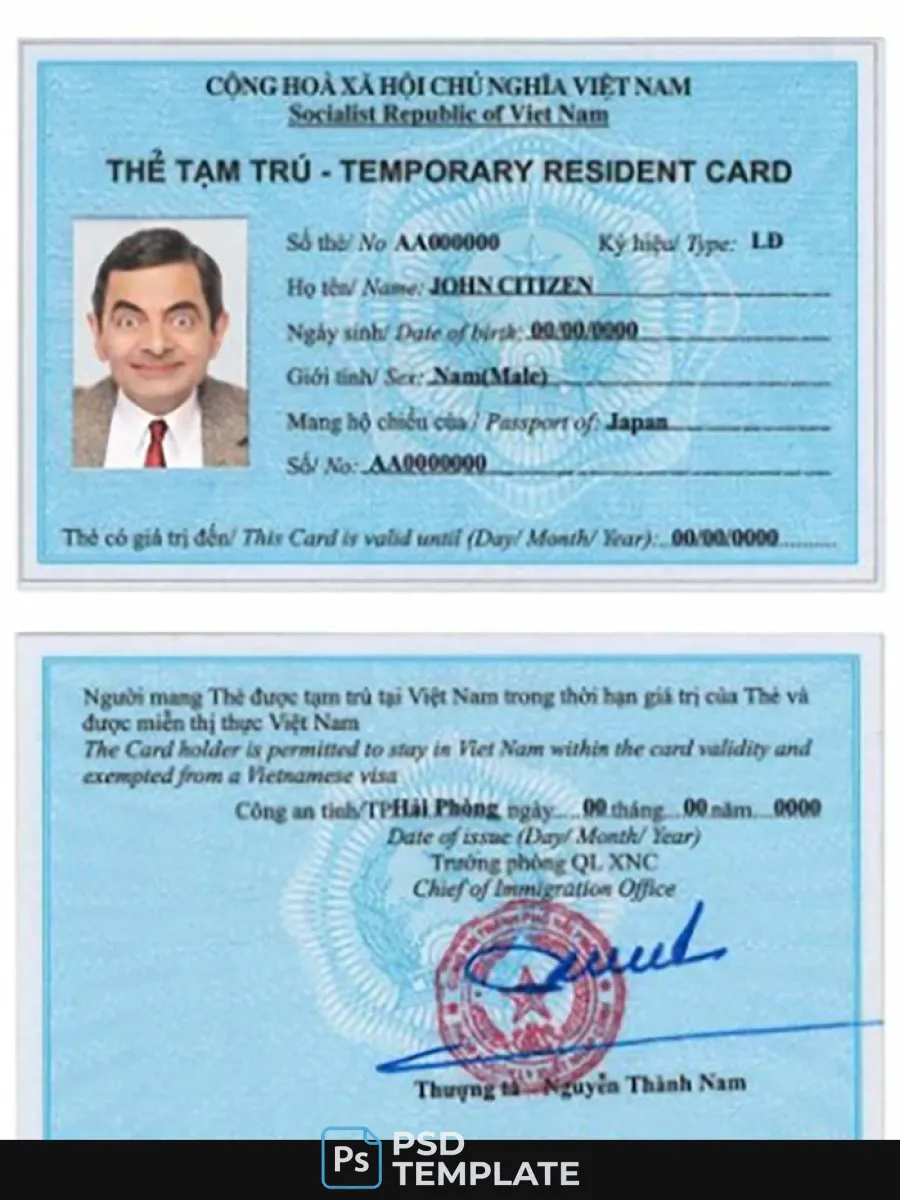 Vietnam Residence Card — Residence Permit