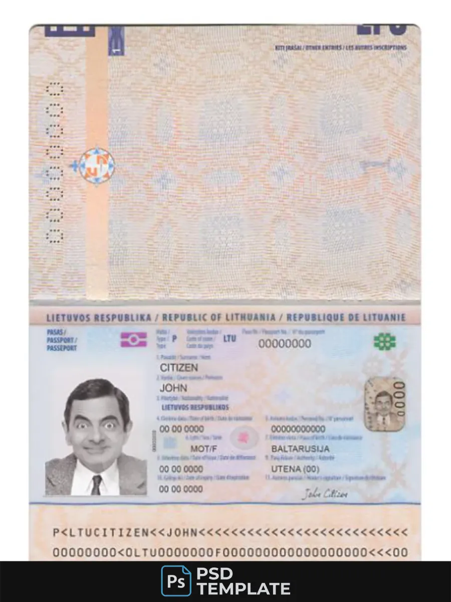 Lithuania Passport New 2021 Present — Passports